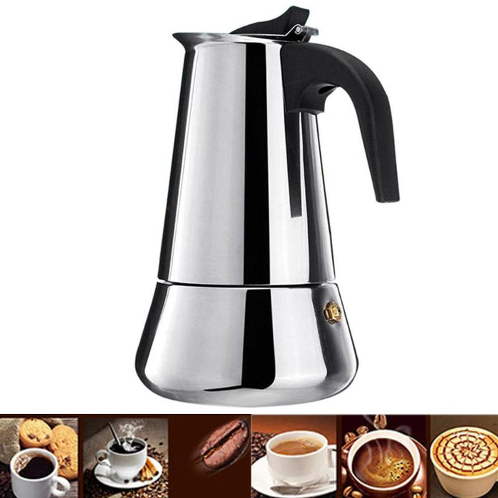 Cafetera moka de acero inoxidable